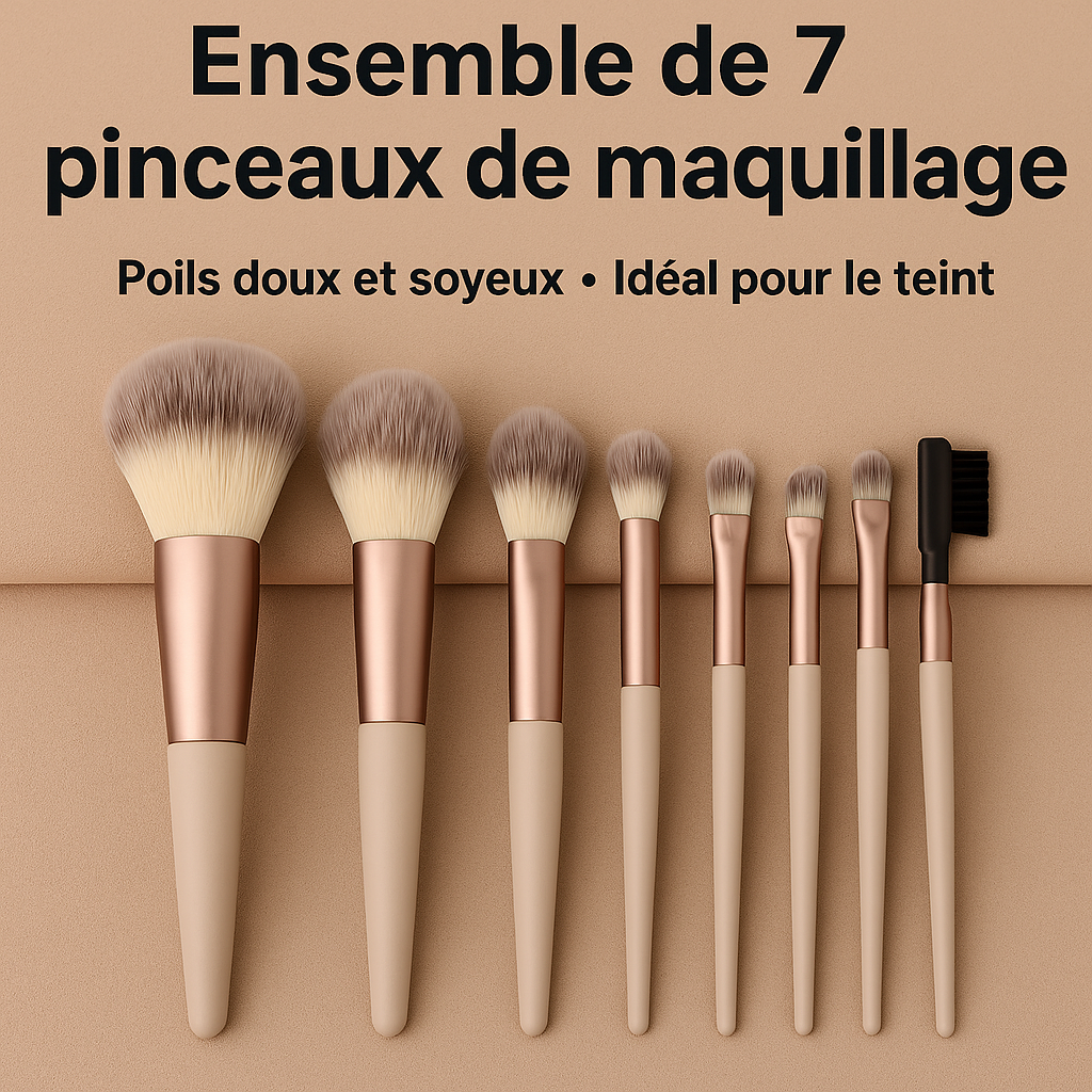 Pinceaux de Maquillage – 7 ou 15 pièces
